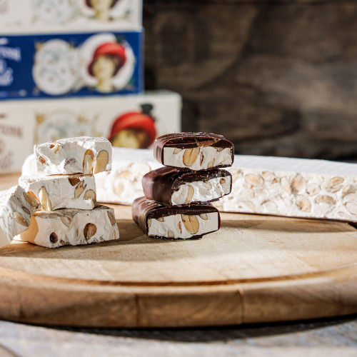 Torrone bianco ricoperto al cioccolato